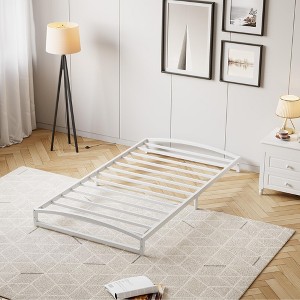 6 Inch Metal Platform Twin Bed Frame, Heavy Duty Low Profile Bed Frame No Box Spring Needed, Mattress Foundation with Steel Slats Support - 1 of 4
