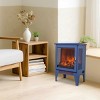 Syemin Indoor Fireplaces Electric Fireplace Heater 17" Freestanding Fireplace Stove Infrared Fireplace with 3D Flame, Blue, 14.2"*8"*18" - 2 of 4