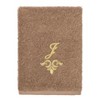 Linum Home Textiles 100% Turkish Cotton MONICA Gold Thread 3PC Embellished Towel Set - 4 of 4