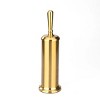 Home Mart Goods Stainless Steel Gold Toilet Brush Set with Holder - 15" Tall - 2 of 4
