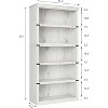 Jojoka Farmhouse Storage Book Shelf with Display Shelves, Tall Book Case for Home Office, Living Room, Bedroom - 2 of 4