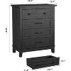 4 Dresser for Bedroom, 34.8" Tall Vertical Drawer Dresser with Large Storage, Freestanding Wooden Closet Chest for Bedroom, Living Room - 2 of 4