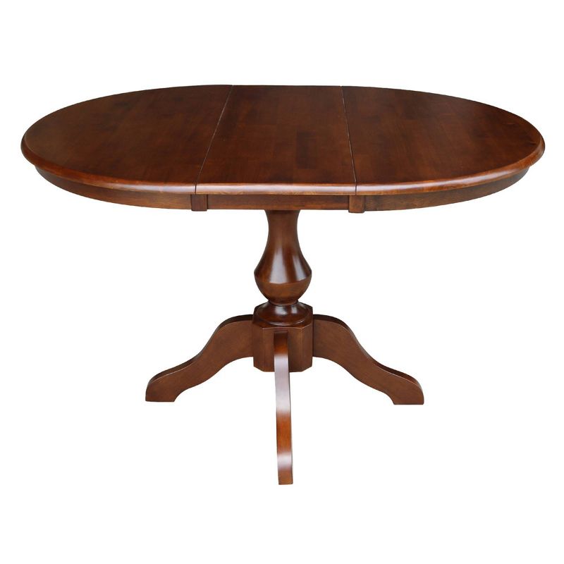 36" Kent Round Top Pedestal Dining Table with 12" Leaf - International Concepts, 1 of 7