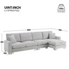 NicBex Modern 119" Chenille Sectional Sofa Modular L Shape Sofa Couch with 2 Pillows for Living Room Apartment - 2 of 4