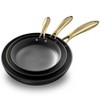 imarku Cast Iron Skillets, Non Stick Frying Pans 2Pcs - 10 inch & 12 Inch Frying Pan Set, Long Lasting Nonstick, Professional Nonstick Frying Pan - 3 of 4