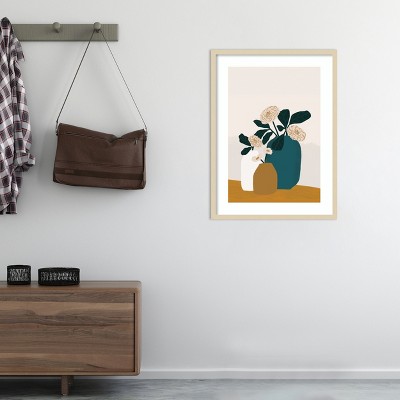 Stillness by Oris Eddu Natural Wood Framed Floral Art Print