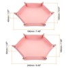 Unique Bargains Hexagon Shape Foldable Storage Leather Dice Tray 2 Pcs - 2 of 4