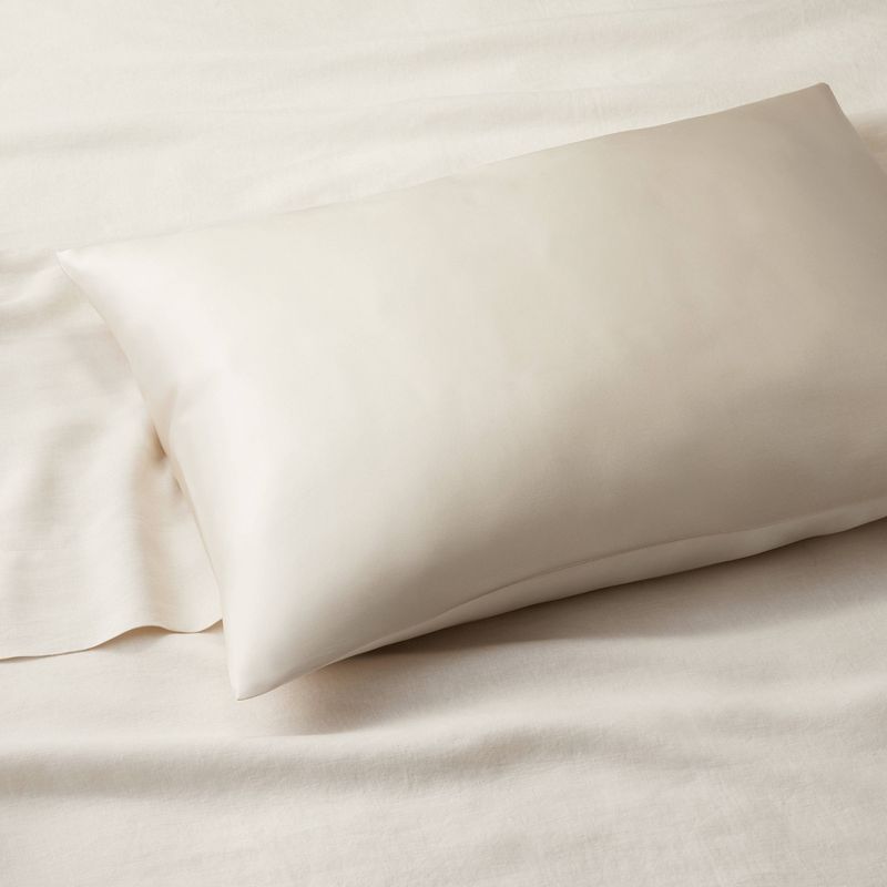 Standard Solid Silk Pillowcase - Casaluna™, 2 of 7