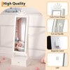 Kids Jewelry Armoire with Full-Length Mirror, Child Jewelry Cabinet with Led Light/Freestanding Jewelry Organizer/3 Storage Drawers - 4 of 4