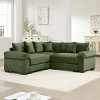 Modern Oversized Modular Corduroy Sectional Sofa with Throw Pillows, Convertible 3-Seat Cloud Couch for Living Room or Bedroom – The Pop Home - 2 of 4