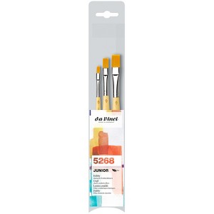 da Vinci JUNIOR Synthetics Hobby Brushes, Synthetic, Acrylic & Tempera, Series 304, Assorted Sizes, 3 Brush Set - 1 of 3