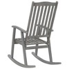 vidaXL Rocking Chair Gray Solid Acacia Wood - 4 of 4
