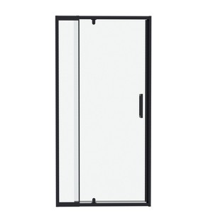 ONWITH 32 to 36 in. W x 72 in. H Framed Pivot Shower Door in Black with Clear Glass - 1 of 4