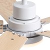 YUHAO Hushine 2-Pack 52 in. Indoor White Downrod LED standard Ceiling Fan with Light, Remote Included and Reversible Blades - 3 of 4