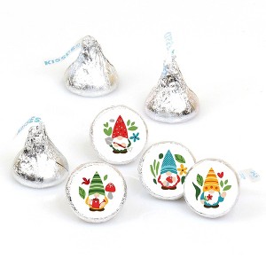Big Dot of Happiness Garden Gnomes - Forest Gnome Party Round Candy Sticker Favors - Labels Fits Chocolate Candy (1 sheet of 108) - 1 of 4