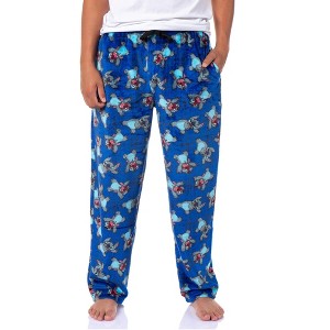 Disney Pajamas Stitch Scaring Poses Pajama Pants for Men Plush Lounge Pants - 1 of 4