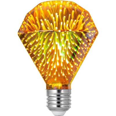 Runesay 3D Fireworks Light Bulb Decorative LED Bulb E26 Base Edison Bulb Light for Holiday Christmas Decoration Bar Glass LED Lamp