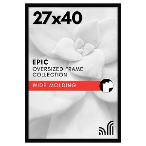 Americanflat 27x40 Picture Frame with Polished Plexiglass, Epic Collection, Gallery Wall Frames with Engineered Wood, Black - 1 of 4