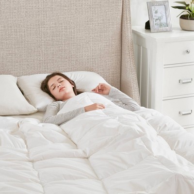 Full White Cotton Down Comforter Set
