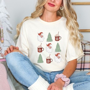 Simply Sage Market Tree and Mug Collage Garment Dyed Tee - 1 of 4