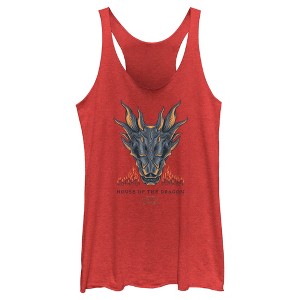 Women's Game of Thrones: House of the Dragon Skull of the Dragon Flames Racerback Tank Top - 1 of 4
