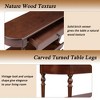 CIPACHO Cherry Retro Curved Wood Console Table 3 Drawers 43 Inch Entry Sofa Table with Storage Shelf Solid Wood Legs for Living Room Hallway - 4 of 4