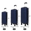 NAYSAYE Bag and Luggage Sets 3 Piece Hardshell Set TSA Approved Lock with Smooth Spinner Wheels for Travelers, Blue, 19.29"*12.6"*30.31" - 3 of 4