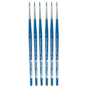 da Vinci FORTE BASIC Student Brush, Synthetic, Acrylic, Round, Series 393, Size 0, Pack of 6 - 1 of 3