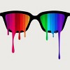 Adult Design By Humans Love Wins Hipster Glasses Pride By badbugs T-Shirt - 2 of 2
