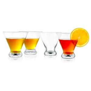 NutriChef 8.4oz. Crystal Clear Whiskey Glass Set - 4pc (NGLMT4) - 1 of 3