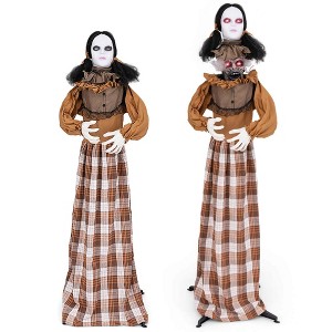 Costway Halloween Animatronics with Red Light Up Eyes Motion & Sound Activated - 1 of 4