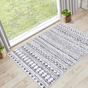 Machine Washable Moroccan Geometric Floor Mat - 1 of 4