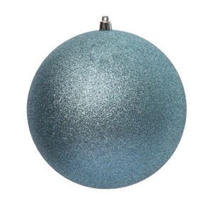 Season's Designs Christmas Tree 6" Lt. Blue Glitter Shatterproof Seamles - 1 of 2