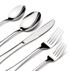 Itopfox Silverware Set for 8, 40 Piece Heavy Duty Stainless Steel Flatware Utensils Cutlery Set Including Steak Knife Fork and Spoon, Dishwasher Safe - 1 of 4