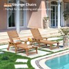 Outdoor Chaise Lounge, 79'' Oversized HDPS Chaise Lounger, 5 Positions Adjustable Lounge Chairs, Pool Lounge Chair with Wheels for Poolside, Backyard - 2 of 4