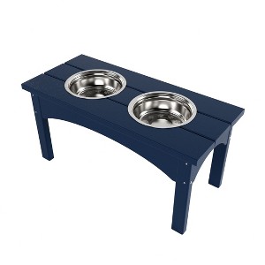 WestinTrends Elevated Pet Feeder for Cats and Dogs Puppy, Removable stainless steel eating Bowl, All Weather Resistant - 1 of 4