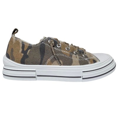Женские кроссовки Very G Womens Aman Camo Lace Up Canvas Sneaker, Sand (8) — фото 2