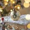 NAYSAYE Party Decoration and Accessories Glass Christmas Ball Ornament Set for Holiday Celebration, Gold, 3.9"*3.9"*0.09" - 4 of 4