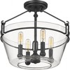 Quoizel Lighting Wells 4 - Light Semi-Flush Mount in  Grey Ash - 2 of 3