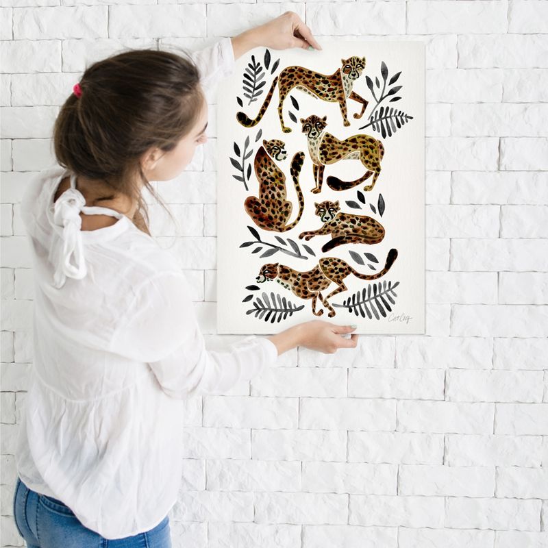 Americanflat Minimalist Animal Cheetah Collection Mocha Black By Cat Coquillette Poster, 3 of 6