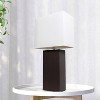 Lalia Home Lexington 21" Leather Base Table Lamps with Fabric Shade - 3 of 4