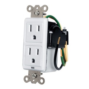 Panamax® Max-In-Wall™ 15-Amp Duplex Receptacle Outlet with 1,350 Joules of Surge Protection, MIW-SURGE-1G in White - 1 of 1