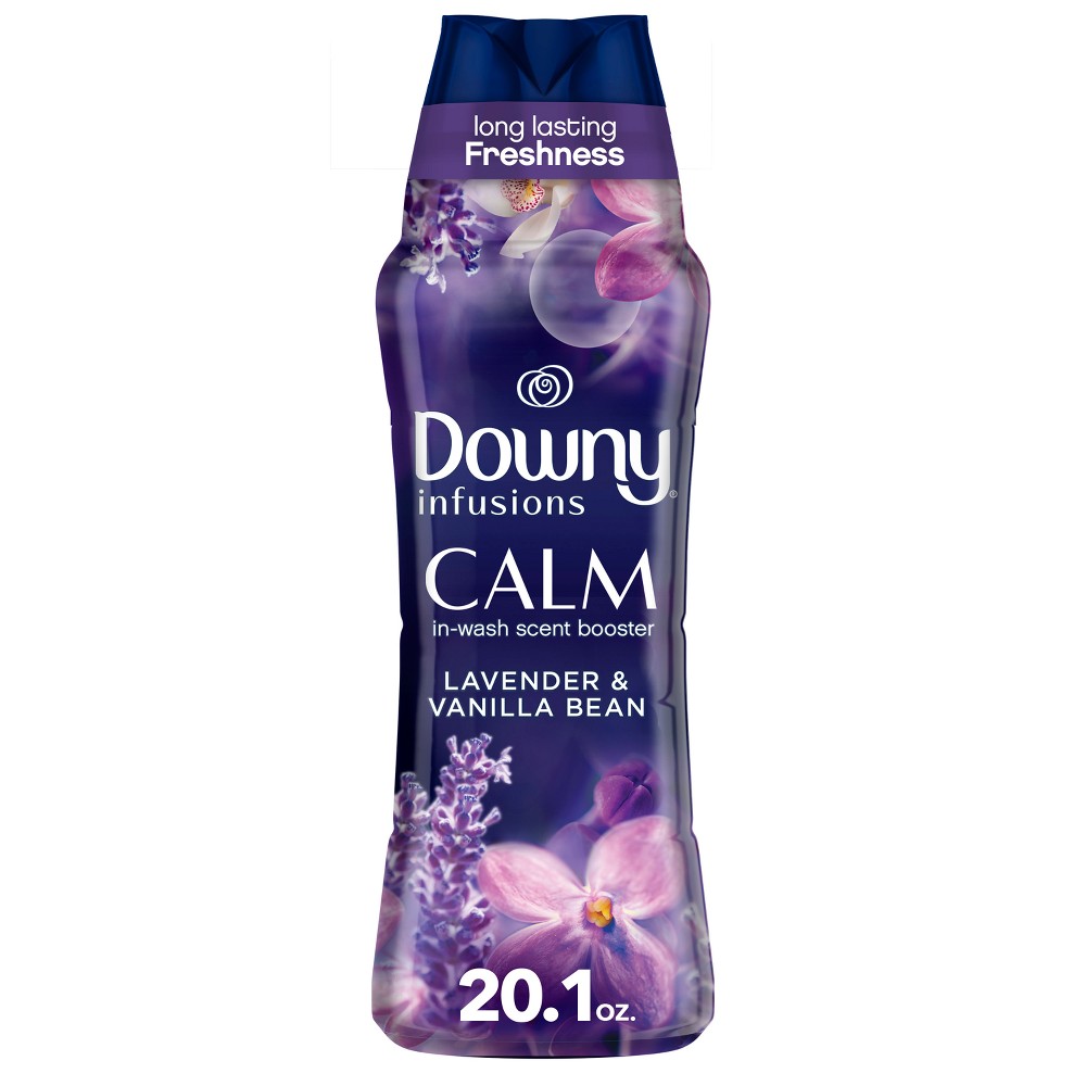 (Cases 4 )Downy Infusions Calm  20.1 oz In-Wash Scent Booster Beads  Lavender and Vanilla Bean