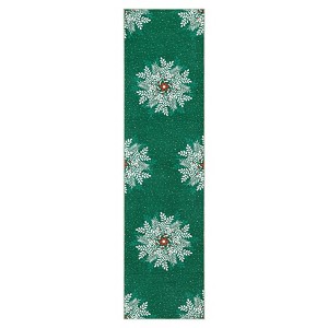 COZONY Christmas Snowflake Area Rug, Washable Non-Slip Accent Rug for Entryway, Front Door, Bedroom, Living Room & Indoor Holiday Decor - 1 of 4
