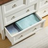 GlasFlength Decorative Storage Cabinets Farmhouse 7 Drawers End Table for Bedroom, Wood TV Stand, Storage End Table, Beige, 54"*15.75"*31.25" - 4 of 4