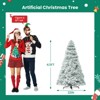 MAYEERTY Flocking Pre-lit Artificial Christmas Tree 347 Branch Tips 120 Incandescent Lights - 4 of 4