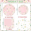 Hachikiko Pink Daisy Party Supplies Set, Daisy Flower Paper Dinner Plates Daisy Dessert Plates, Luncheon Napkins for Birthday Party Decorations Summer - 2 of 4
