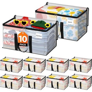 4/6/8/10 Pack Moving Bags Extra Heavy Duty Oversized Storage Bags with Reinforced Handle and Double Zippers - 1 of 4