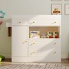 FUFU&GAGA White Baby Changing Table with Storage - Diaper Station with Drawers & Shelves for Nurseries - 2 of 4