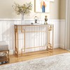 Tangkula Modern Console Table Narrow Entryway Table with Geometric Golden Frame - 2 of 4